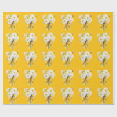 Elegante moderne Gänseblümchen-Blume Geschenkpapier (Flach)
