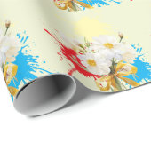 Elegante moderne Gänseblümchen-Blume Geschenkpapier (Rolleneckpunkt)
