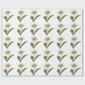 Elegante moderne Gänseblümchen-Blume Geschenkpapier (Flach)