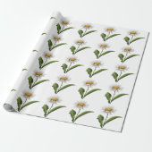 Elegante moderne Gänseblümchen-Blume Geschenkpapier (Ungerollt)
