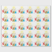 Elegante moderne Gänseblümchen-Blume Geschenkpapier (Flach)