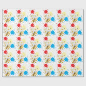 Elegante moderne Gänseblume Geschenkpapier (Flach)