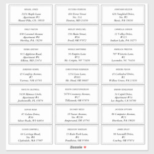 Elegante moderne Gästeschriften für Hochzeiten Aufkleber