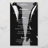 Elegante moderne Gay Men Wedding Menu (Rückseite)