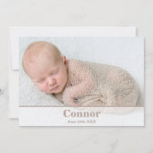 Elegante moderne Geburtsankündigung - Gender Neutr Ankündigung (Vorderseite)