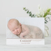 Elegante moderne Geburtsankündigung - Gender Neutr Ankündigung (Stehend Vorderseite)