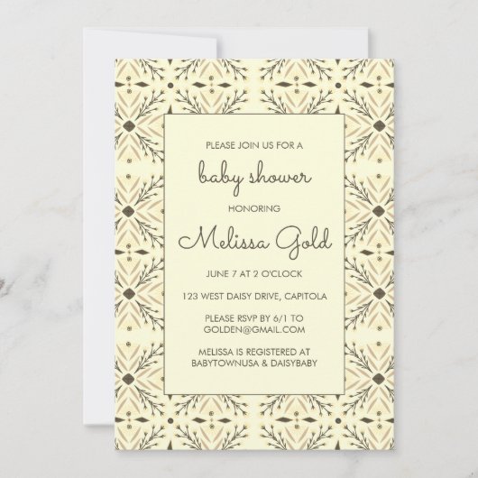 Elegante moderne Gender Neutral CUSTOM BABY SHOWER Einladung (Vorderseite)