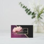 Elegante Moderne Geometrie, Elegante Lotus Visitenkarte (Stehend Vorderseite)