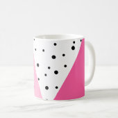 Elegante moderne geometrisch rosa Ledernuancen Kaffeetasse (VorderseiteRechts)