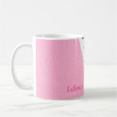 Elegante moderne geometrisch rosa Ledernuancen Kaffeetasse (Links)