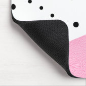 Elegante moderne geometrisch rosa Ledernuancen Mousepad (Ecke)