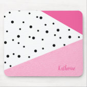 Elegante moderne geometrisch rosa Ledernuancen Mousepad (Vorne)