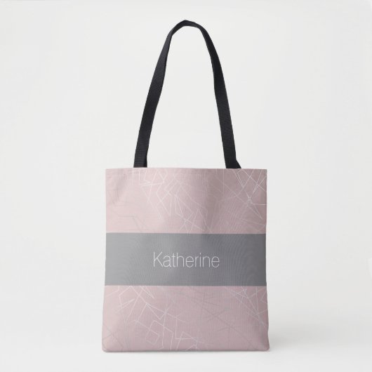 Elegante, moderne, geometrische Dreiecke rosa Tasche (Vorderseite)