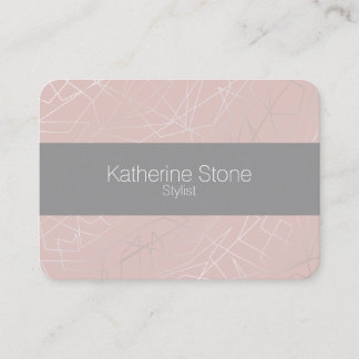 Elegante, moderne, geometrische Dreiecke rosa Visitenkarte