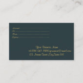 Elegante, moderne geometrische Goldraden Lines, Co Rabattkarte (Rückseite)