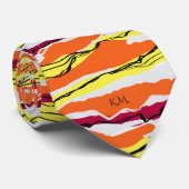 Elegante moderne geometrische Linnähe des Retro-Mo Krawatte (Gerollt)