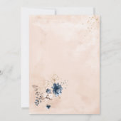 Elegante moderne geometrische Rundgoldrahmen Einladung (Rückseite)