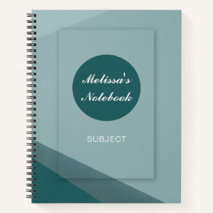 Elegante moderne geometrische Schrift personalisie Notizblock