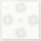 Elegante moderne geometrische Sternenbursts Glasuntersetzer (Rückseite)