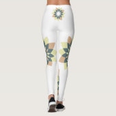 Elegante moderne geometrische Sternenbursts Leggings (Rückseite)