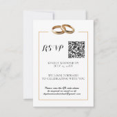 Elegante moderne Gerahmte Wwdding Bands Response C RSVP Karte (Vorderseite)