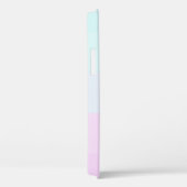 Elegante moderne gestreifte, blaue Glitzer-Tropfen Case-Mate iPhone Hülle (Rückseite / Rechts)