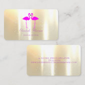 Elegante Moderne Girly Funny, rosa Flamingos in Li Visitenkarte (Vorne/Hinten)