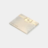 Elegante Moderne Girly, Gold Bow - Personalisiert Post-it Klebezettel (angewinkelt)