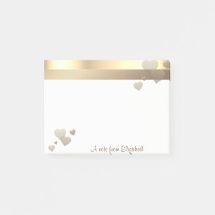 Elegante Moderne Girly, Hearts - Personalisiert Post-it Klebezettel