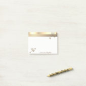 Elegante Moderne Girly, Hearts - Personalisiert Post-it Klebezettel (Auf Schreibtisch)