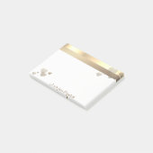 Elegante Moderne Girly, Hearts - Personalisiert Post-it Klebezettel (angewinkelt)