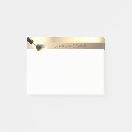 Elegante moderne Girly,Makeup Brush - Personalisie Post-it Klebezettel (Vorderseite)