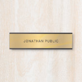 Elegante moderne glamouröse Goldvorlage Trendy Türschild (Vorderseite )