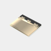 Elegante moderne Glitterie Goldene Herzen - Person Post-it Klebezettel (angewinkelt)