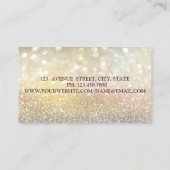 Elegante Moderne Glitzer Imitate Lashes Bokeh Visitenkarte (Rückseite)