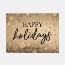 Elegante moderne Gold & Black Happy Holidays