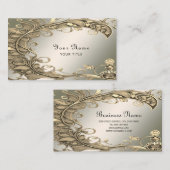 Elegante moderne Gold Decorative Business Card Visitenkarte (Vorne/Hinten)