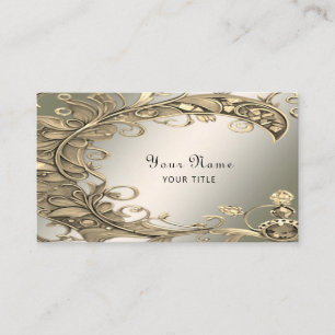 Elegante moderne Gold Decorative Business Card Visitenkarte