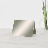 Elegante moderne Gold Decorative Danke Karte (Rückseite)