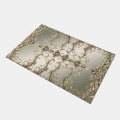 Elegante Moderne Gold Decorative Doormat Fußmatte (Schrägansicht)