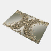 Elegante Moderne Gold Decorative Doormat Fußmatte (Schrägansicht)