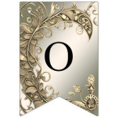 Elegante moderne Gold Decorative Jagdflagge Wimpelkette (Zweite Fahne)