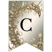 Elegante moderne Gold Decorative Jagdflagge Wimpelkette (Erste Fahne)