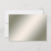 Elegante moderne Gold Decorative RSVP Card (Rückseite)