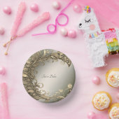 Elegante Moderne Gold Dekorative Pappteller (Party)