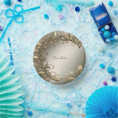 Elegante Moderne Gold Dekorative Pappteller (Party)