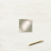 Elegante moderne Gold Dekorative Post it Notes Post-it Klebezettel (Auf Schreibtisch)