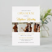 Elegante Moderne Gold Foil Abschluss Ankündigung (Stehend vorne)