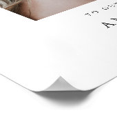 Elegante, moderne Gold Foto Engagement Party Willk Poster (Ecke)