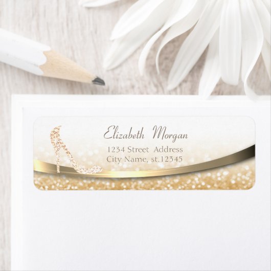 Elegante moderne Gold Glittery Bokeh, High Heels (Insitu)